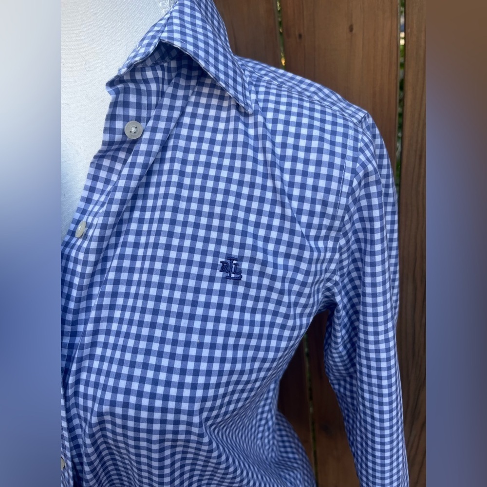 Ralph Lauren Blue Checkered Shirt - Picture 2 of 4